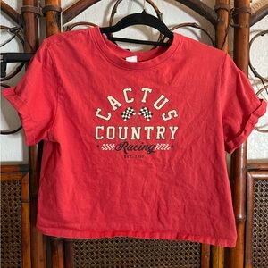 Vibe Red Cactus Country Racing Tee